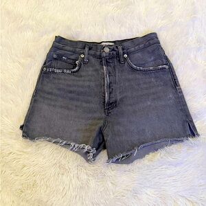 AGOLDE High Rise Dee Black Short, 26